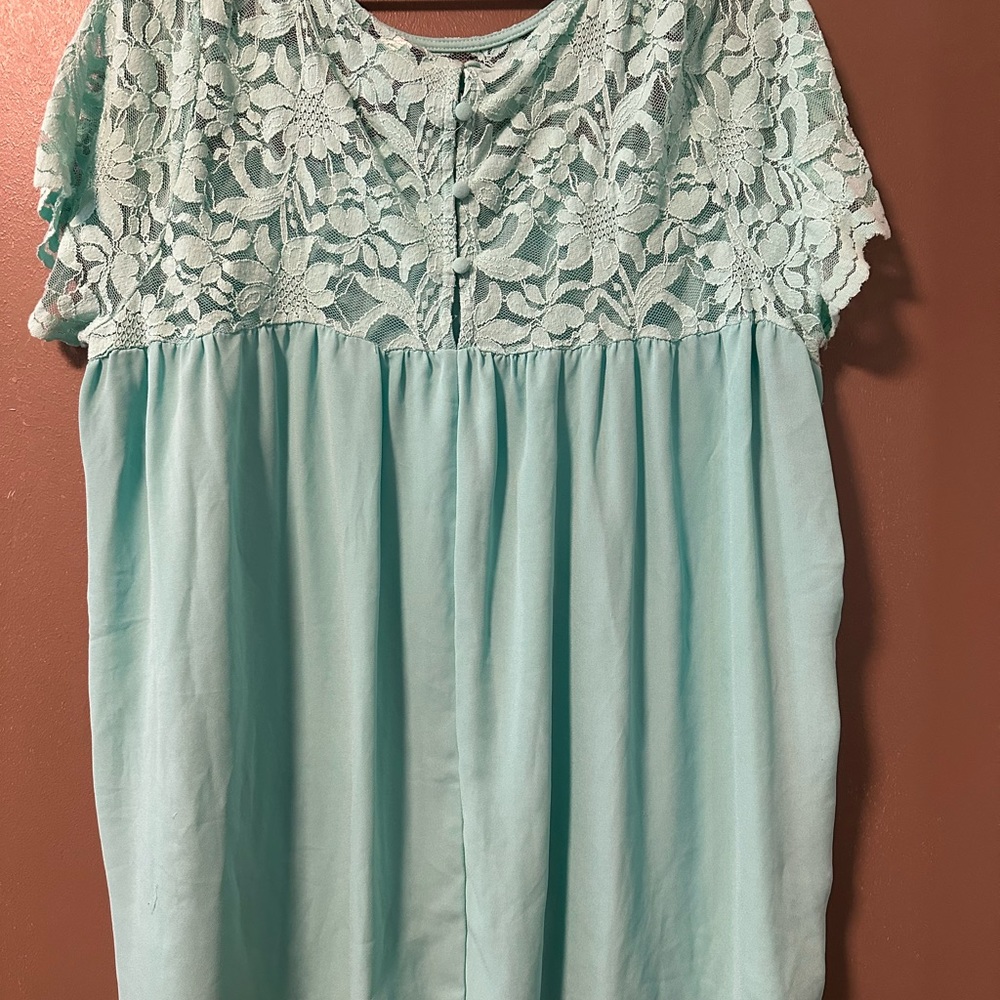 Torrid teal blouse.